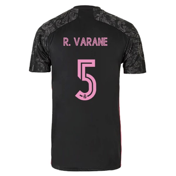Trikot Real Madrid Ausweich NO.5 Varane 2020-21 Schwarz Fussballtrikots Günstig